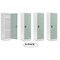 Adiroffice 15 in W, 15 in D, 48 in H, Steel ADI629-01-MGRN-PKG-4 - alternate 1